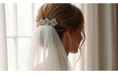 Brautfrisur mit elegant integriertem Schleier