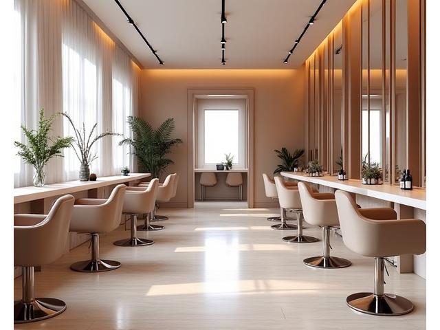 Stilvoller und luxuriöser Salon-Innenraum von LockenGlanz Studios in Wien